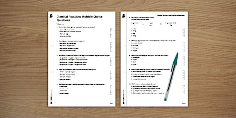 KS3 Chemical Reactions Assessment Pack Bundle