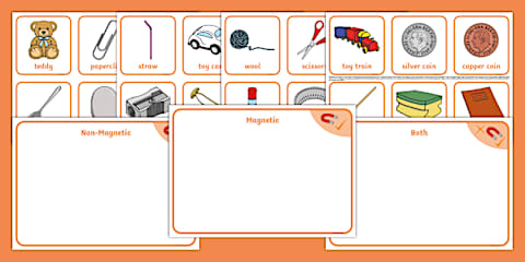Magnetism Object Sorting Cards