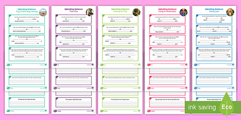 Uplevelling Sentences Second Level Worksheets