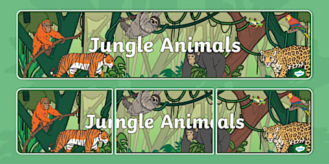 Jungle Themed Size Editable Display Lettering