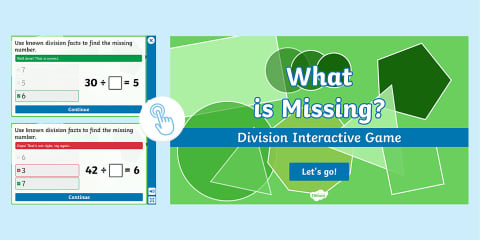 Division and Multiplication Interactive Matching Activity