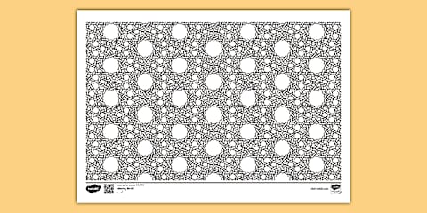 Islamic Pattern Colouring Sheet