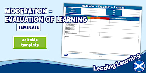 Moderation Audit - Evidence of Learning Editable Template