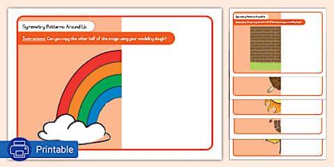 Grade R Vertical Lines of Symmetry Poster