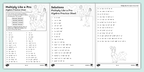 Eighth Grade Multiplying Polynomials Scavenger Hunt