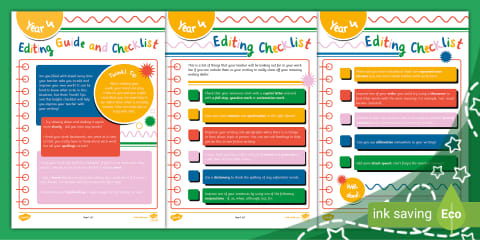 Year 3 Editing Guide and Checklist