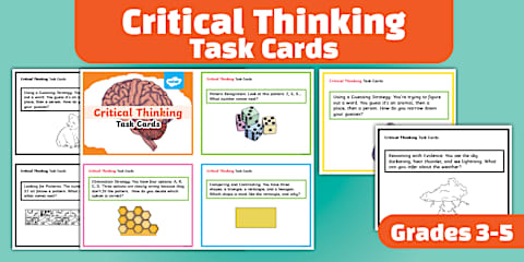 Critical Thinking ELA Task Cards 3rd-5th Grade for Early Finishers