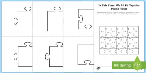 Editable Jigsaw Puzzle Pieces
