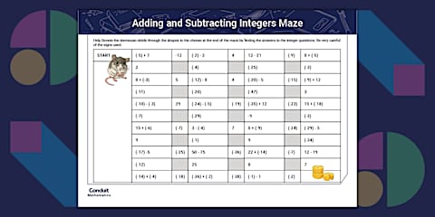 Adding and Subtracting Integers Winter Crack the Code Worksheet for 6th ...