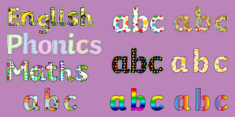 Bubble Writing Blank Display Lettering