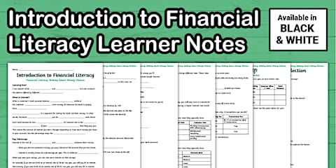 Grade 8 Financial Literacy Teaching Pack