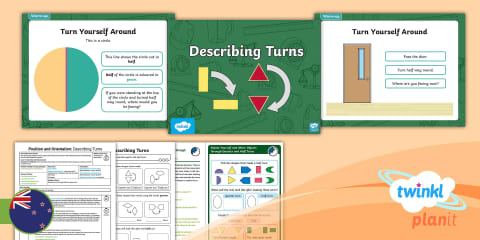 Show a Quarter Turn and a Half Turn in a Number of Situations