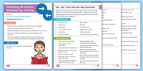 Foundation PE (Reception) Directions Game Warm-Up Activity Card