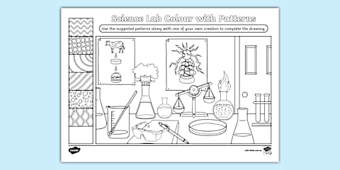Science Doodle Colouring Pages