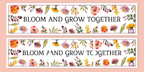 Wildflower Botanical Themed Star of the Week Display Banner