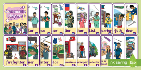 Community Helpers Display Poster