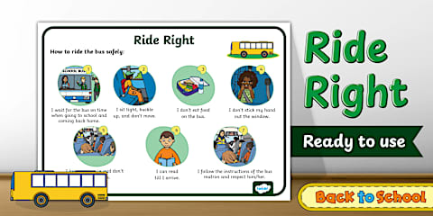 Bus Rider Rules School Bus Rules Display Poster