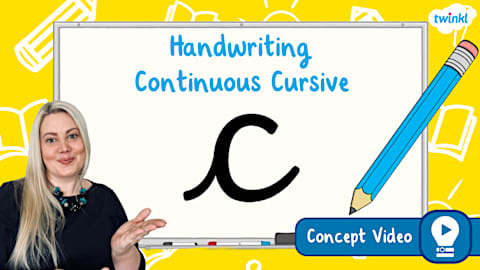 The Letter 'a' | Continuous Cursive Handwriting Concept Video