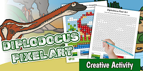 Fox Pixel Art Template