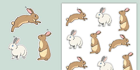 Cut Rabbits Easter Easter Bunny Display Cut-Outs