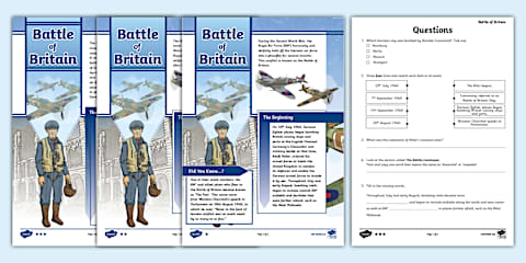 History: World War II: The Battle of Britain LKS2 Lesson Pack 4