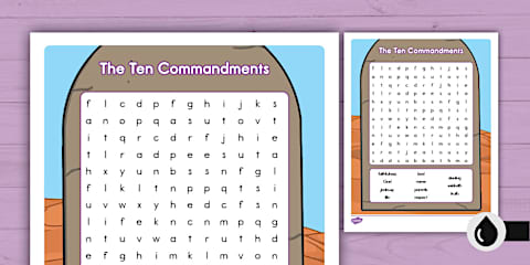 The Ten Commandments Google Slides & PowerPoint for Grades 1-2