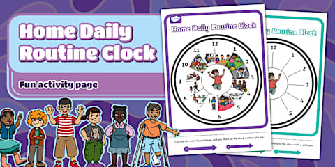 Home Time Routine Cards Visual Routine Cards