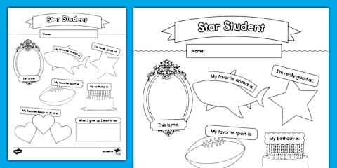 These Are a Few of My Favorite Things Back-To-School Worksheet