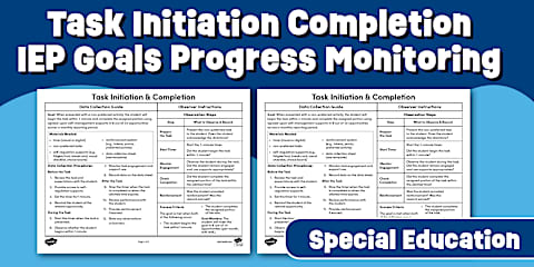IEP Progress Monitoring Portfolio for Special Education