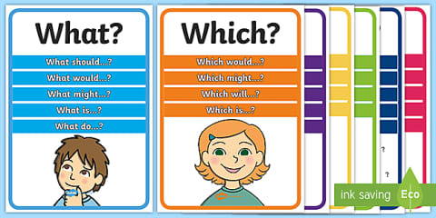 Question Words on Speech Bubbles