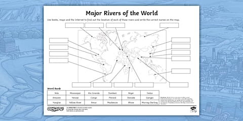 River Labelling Labelling Parts of a River Worksheet