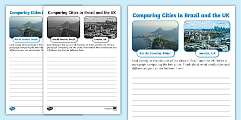 Human and Physical Geographical Features of Brazil Sorting Cards