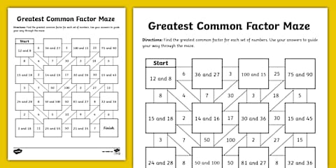 Prime Factors: Tree Diagrams Math Worksheet