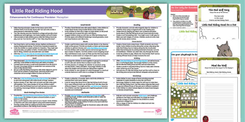 Little Red Riding Hood Math Activity Eyfs EYFS Little Red Riding Hood Activity Planning and Continuous Provision ...