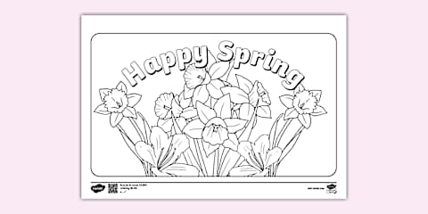 Spring Colouring Decorations Spring Colouring Scene