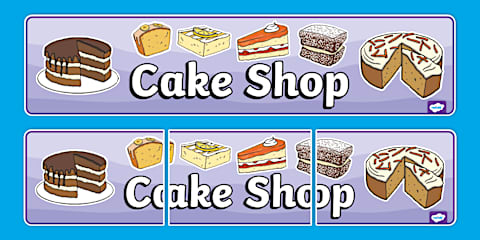 Cake Display Price Tags and Labels - Cake Sale
