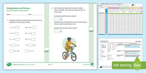 Year 4 Fractions End-of-Unit Assessment and Tracker