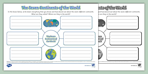 The Seven Continents of the World Leaflet Template