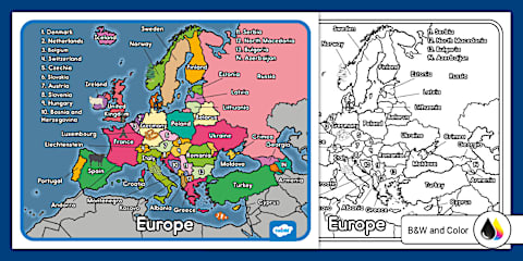 Europe Map Basic Gcse Europe Resource Pack