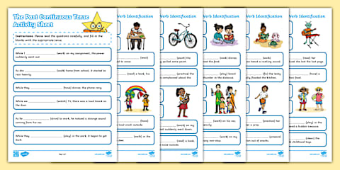 ESL Past Continuous Conversation Cards [Kids, A2]