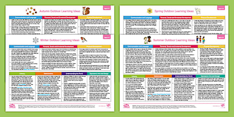 EYFS Ages 2-3 Outdoor Learning Through the Seasons Topic Planning Webs Pack