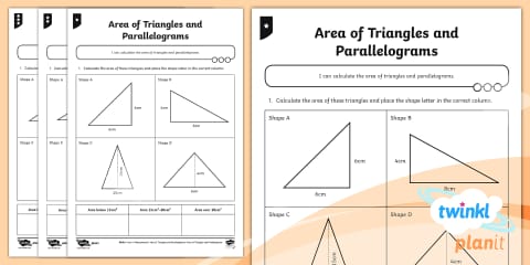 Calculating the Area of Compound Shapes Worksheet Pack