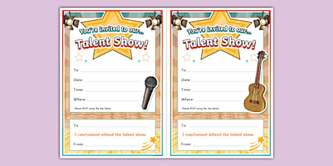 Talent Show Role Play Challenge Cards