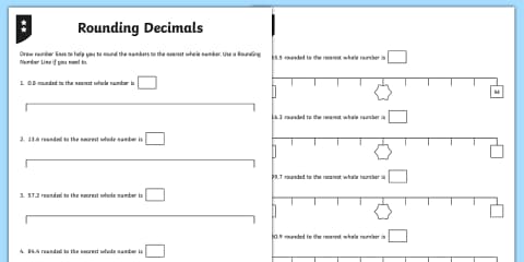 Rounding to a Given Number of Decimal Places Walkthrough Worksheet