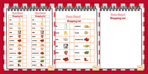 Strawberry Farm Stand Dramatic Play Menu Sign