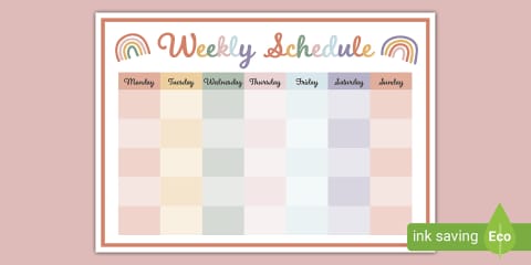 Weekly Timetable Template
