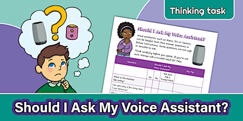 KS1 Safe and Responsible AI Use Activity Mat
