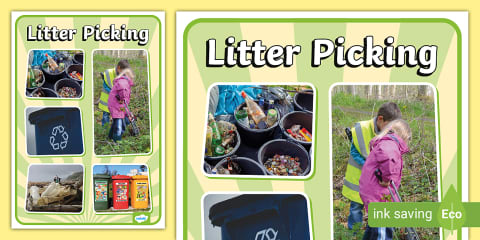 Please Put Your Rubbish in the Bin Display Poster