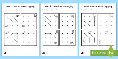 Draw the Pattern Visual Memory Activity Worksheets for Occupational Therapy