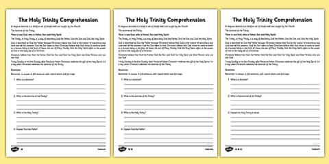 Trinity Task Form The Holy Trinity Information PowerPoint